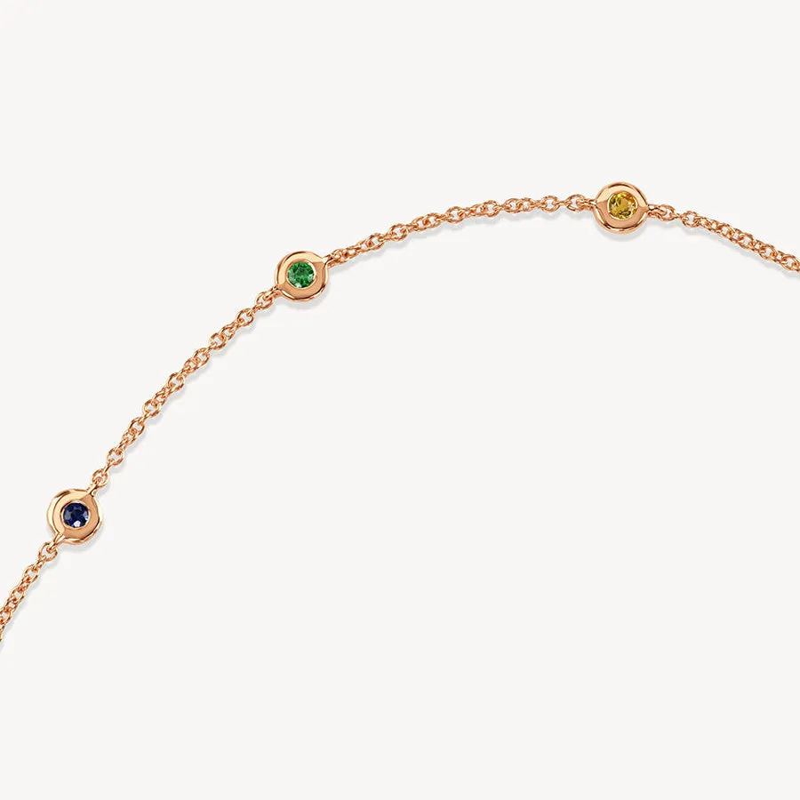Rainbow Sapphire Skittle Bracelet