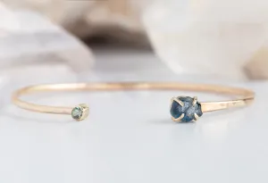 Raw Montana Sapphire Cuff Bracelet
