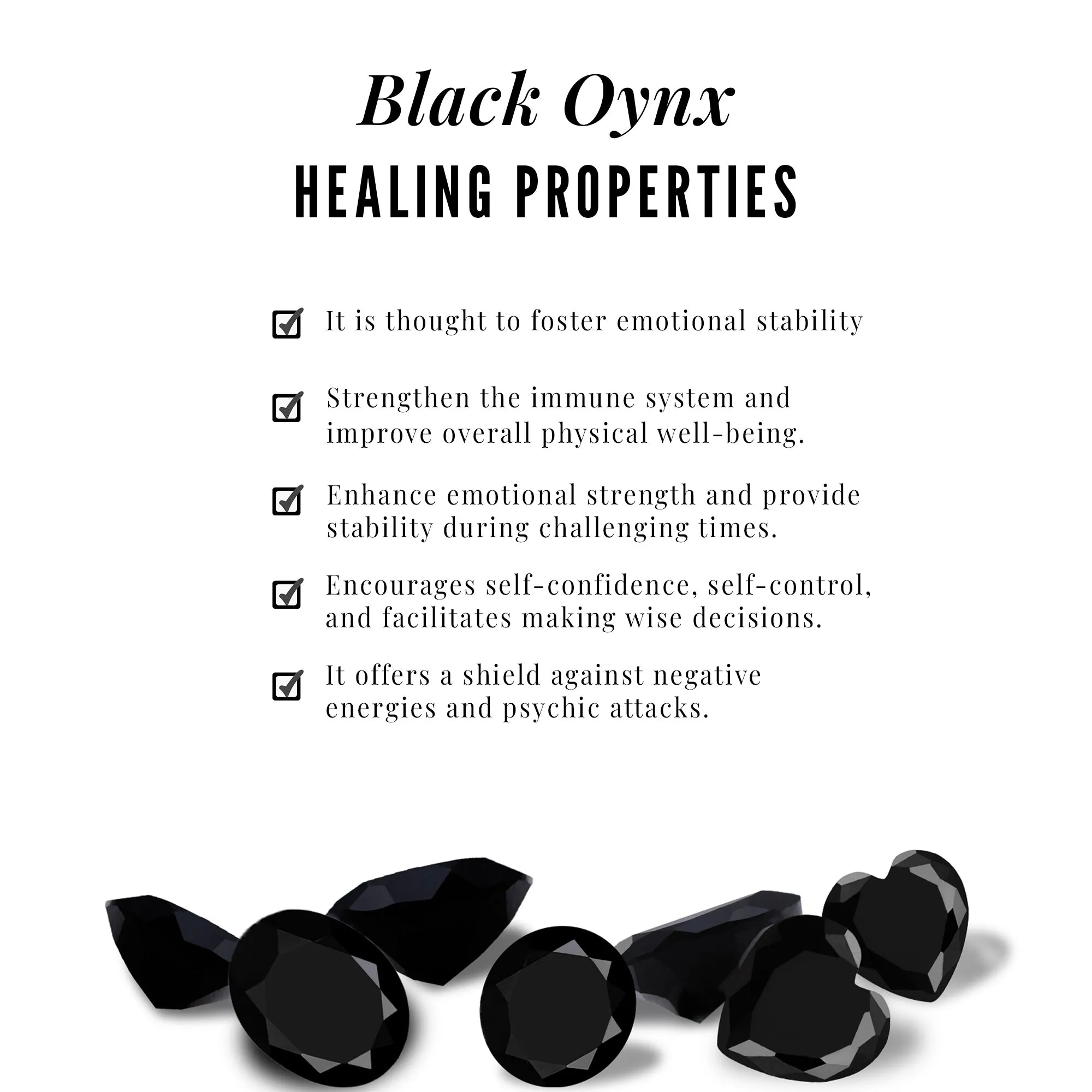 Real Black Onyx and Diamond Heart Dangle Pendant