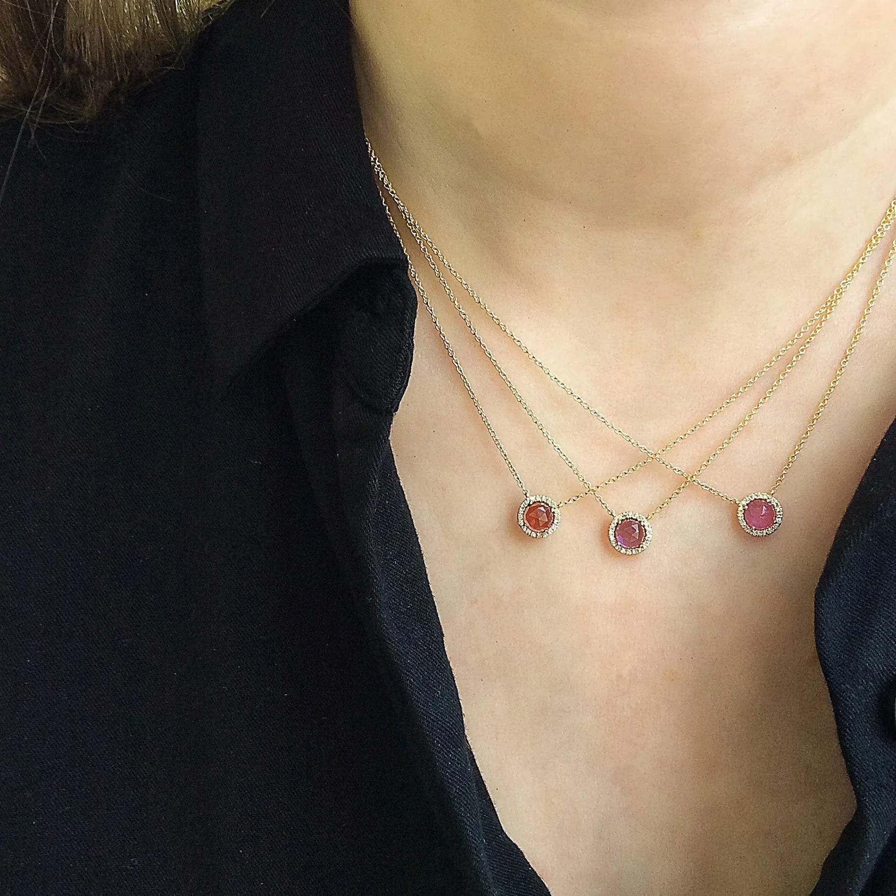 Rosie 5.0mm Black Onyx & Diamond Necklace