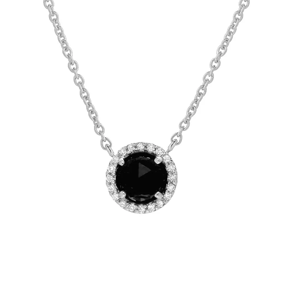 Rosie 5.0mm Black Onyx & Diamond Necklace