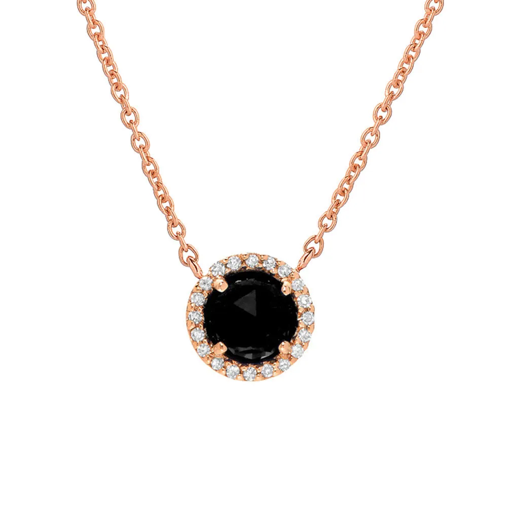 Rosie 5.0mm Black Onyx & Diamond Necklace