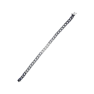 Sapphire & Diamond Pave Link Bracelet