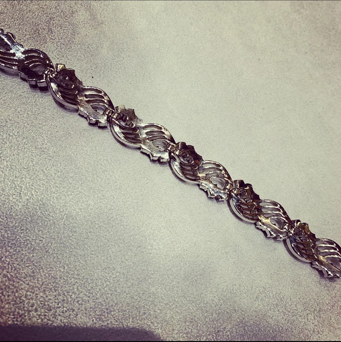 Sapphire Blue Wave Vintage Trifari Bracelet