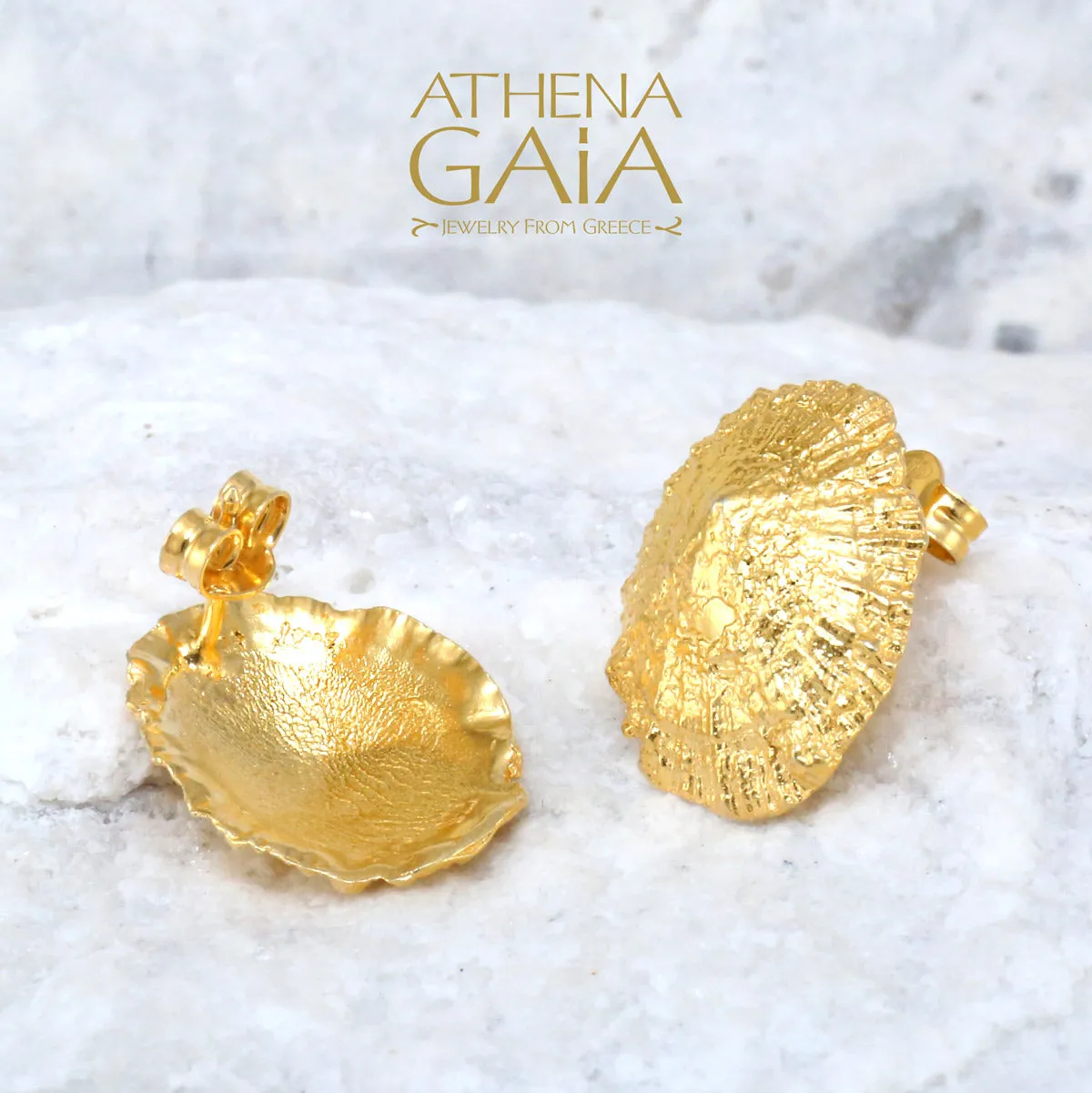 Seashell Post Earrings