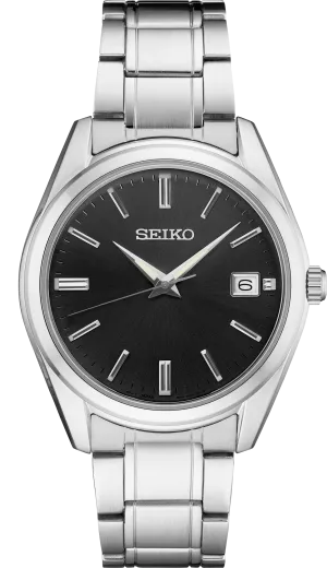 Seiko Essentials Black Dial Men's Watch SUR311