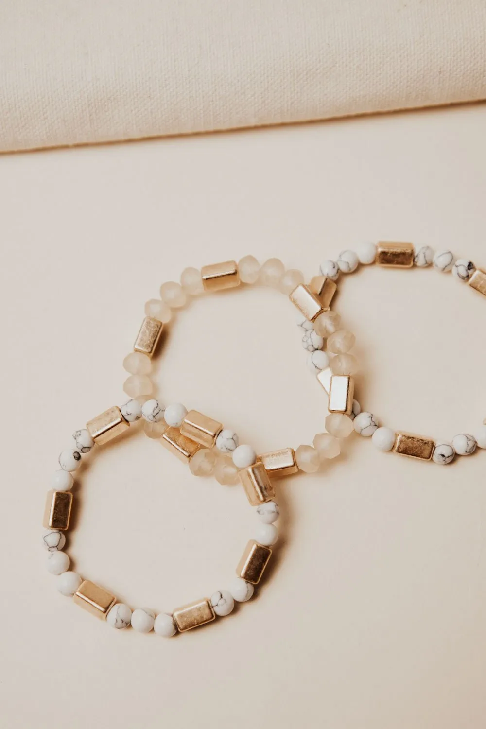 Serenity Beaded Bracelets in Marble