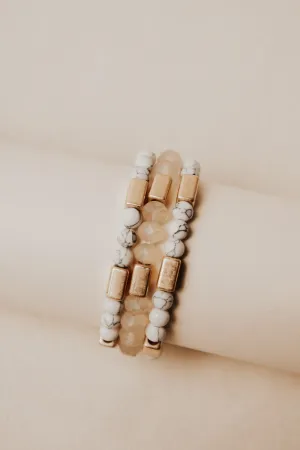 Serenity Beaded Bracelets in Marble