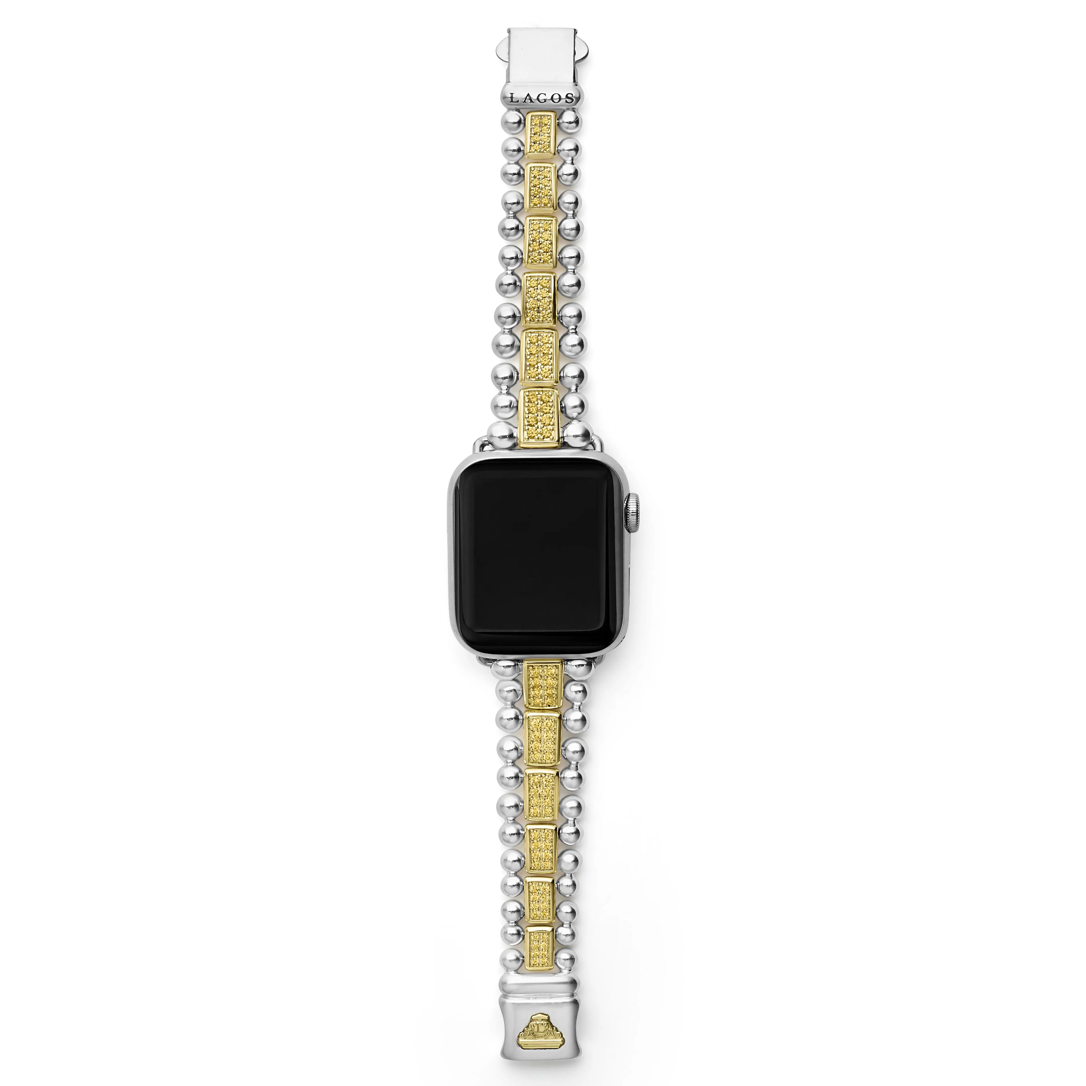 Smart Caviar 18K Gold and Sterling Silver Yellow Sapphire Watch Bracelet-38-45mm