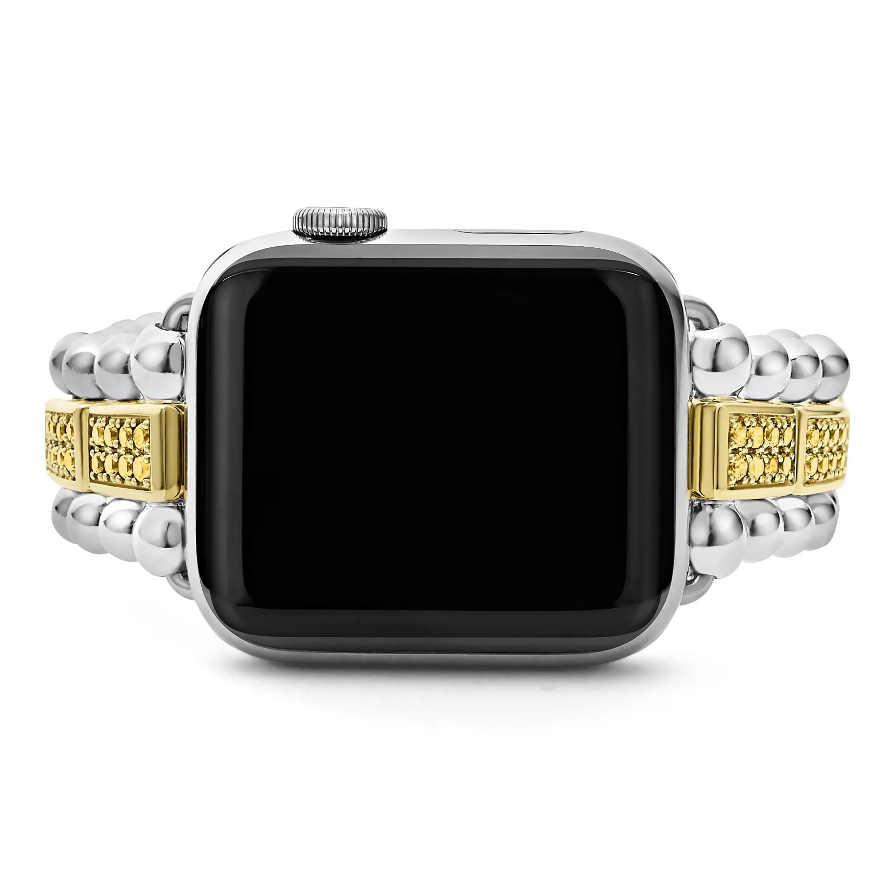 Smart Caviar 18K Gold and Sterling Silver Yellow Sapphire Watch Bracelet-38-45mm