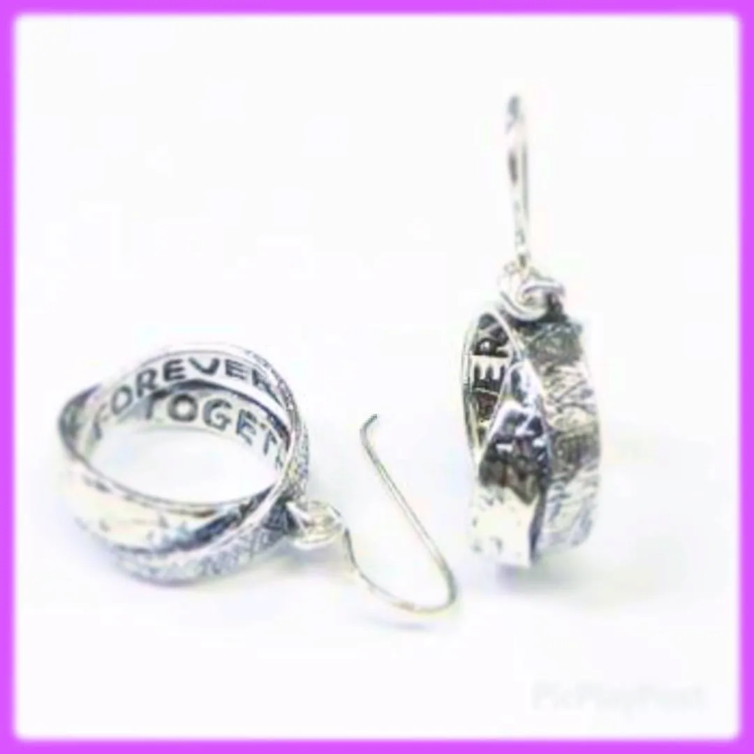 sterling forever jewelry earrings for women, sterling silver earrings: "Forever Together".