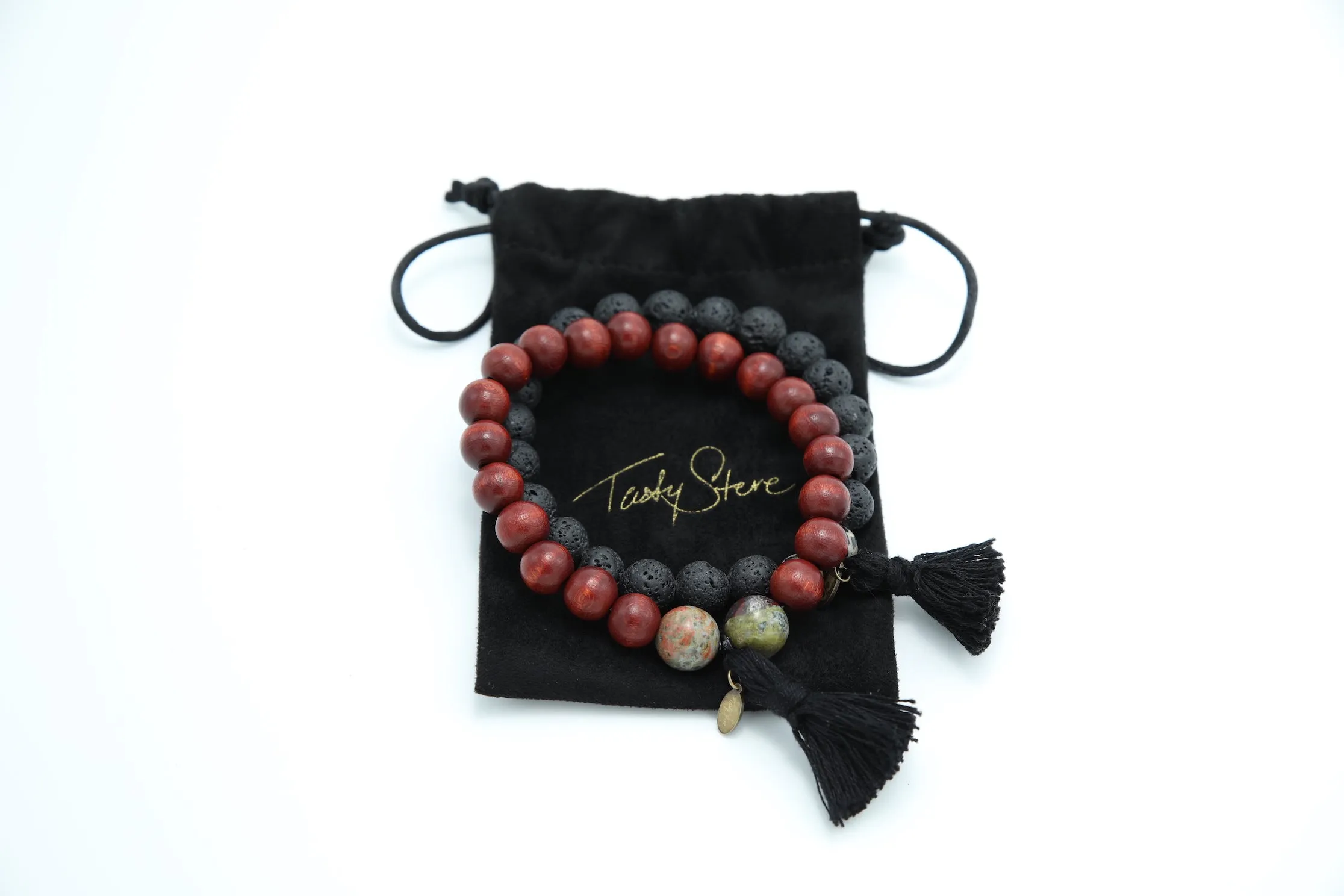 TASTY STEVE - 'Stone Bracelet' - Mahogany