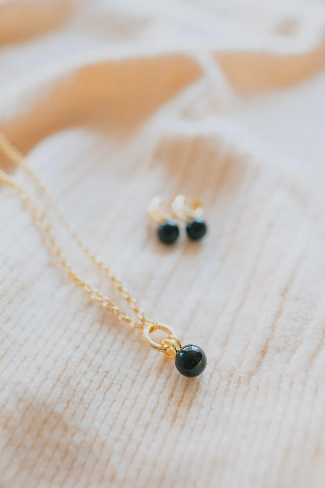 The Monroe Rolo Chain Necklace - Onyx