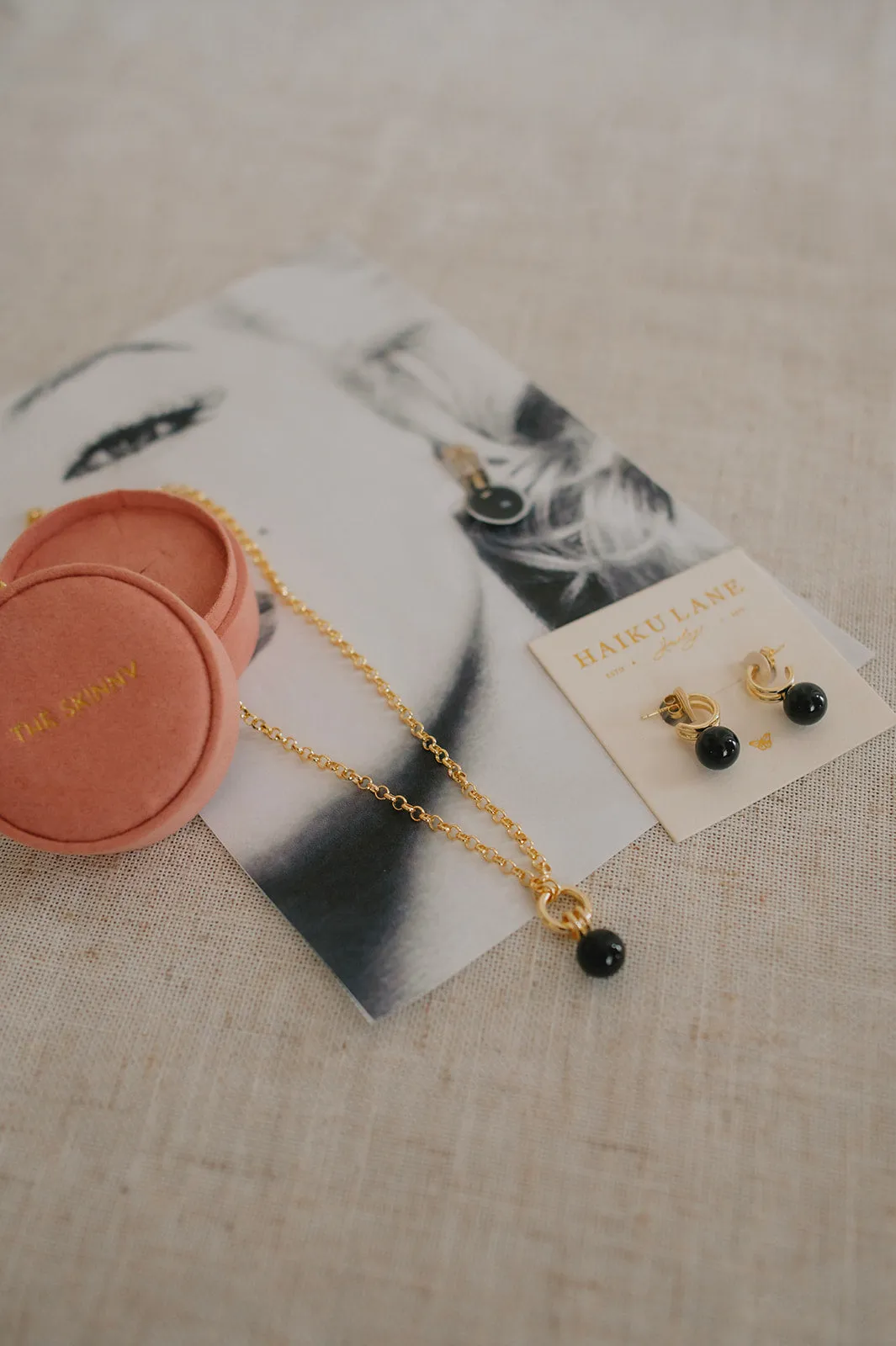 The Monroe Rolo Chain Necklace - Onyx