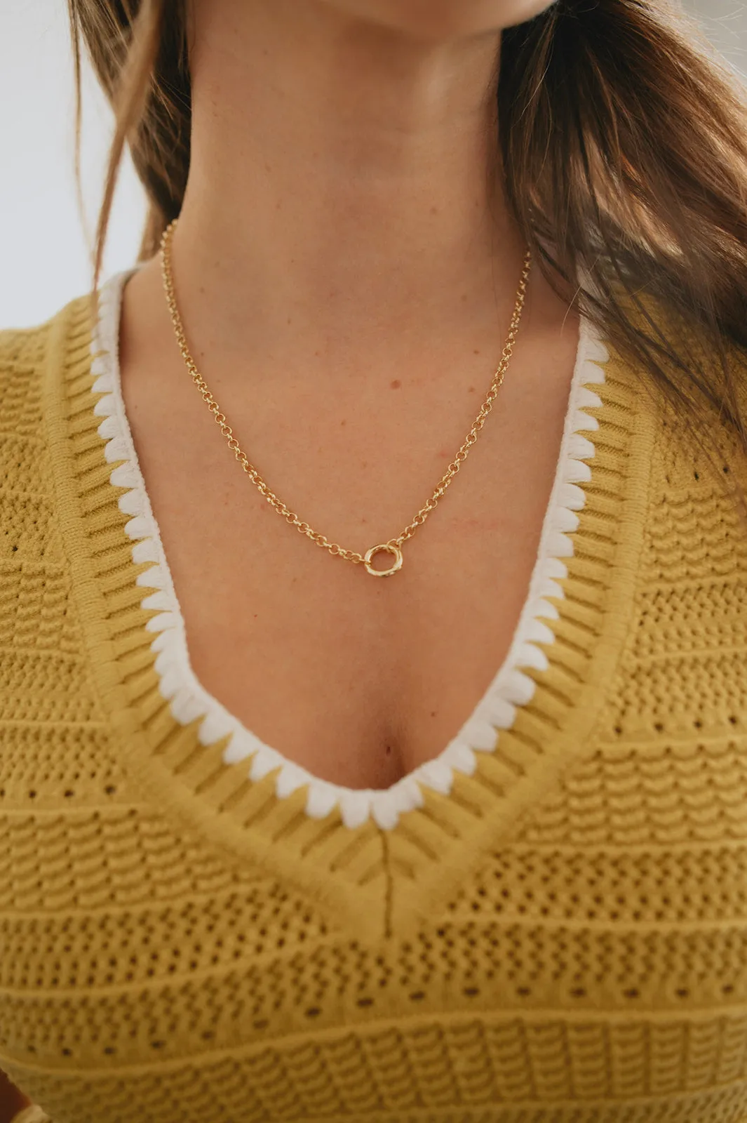 The Monroe Rolo Chain Necklace - Onyx