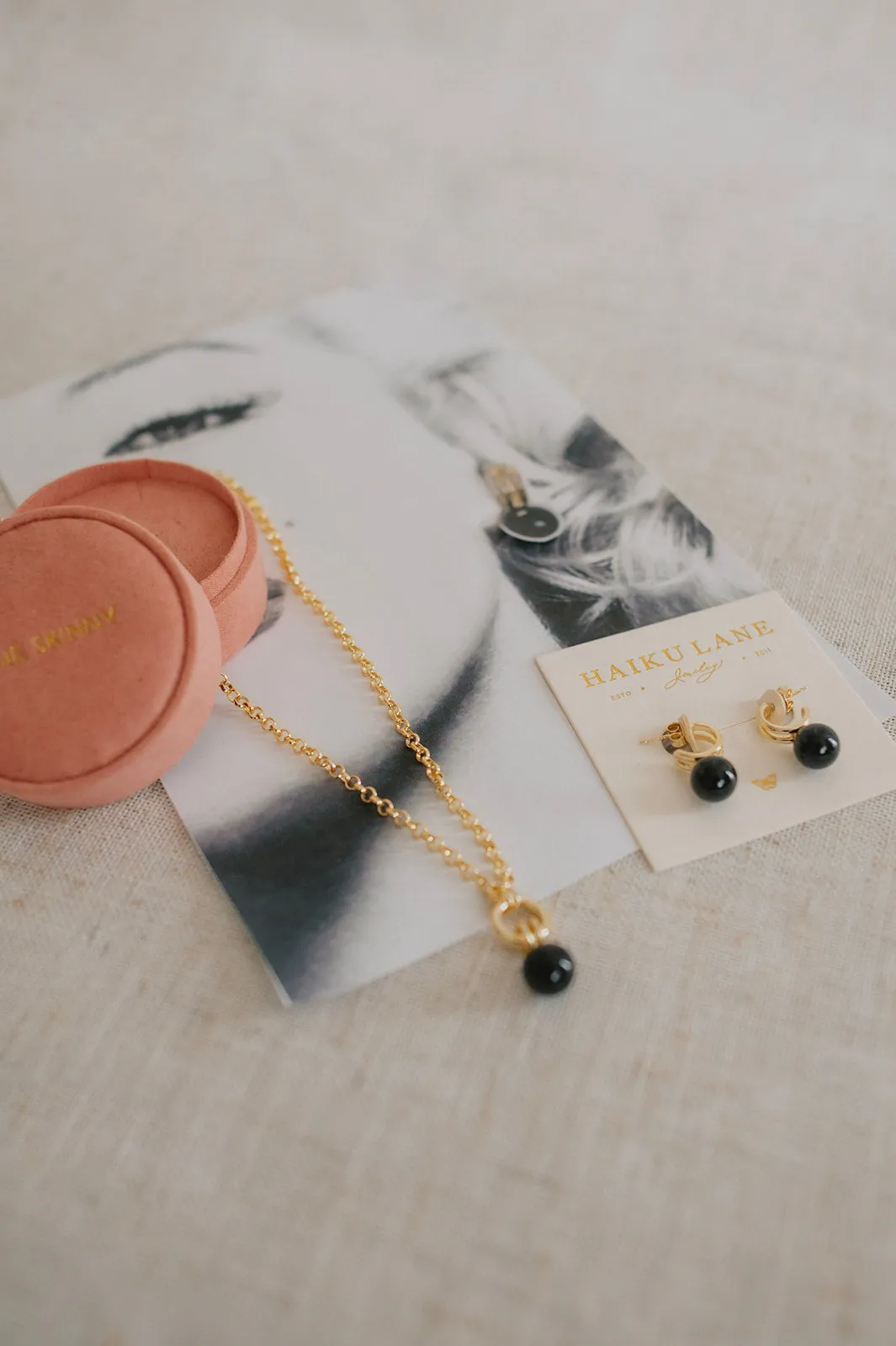 The Monroe Rolo Chain Necklace - Onyx