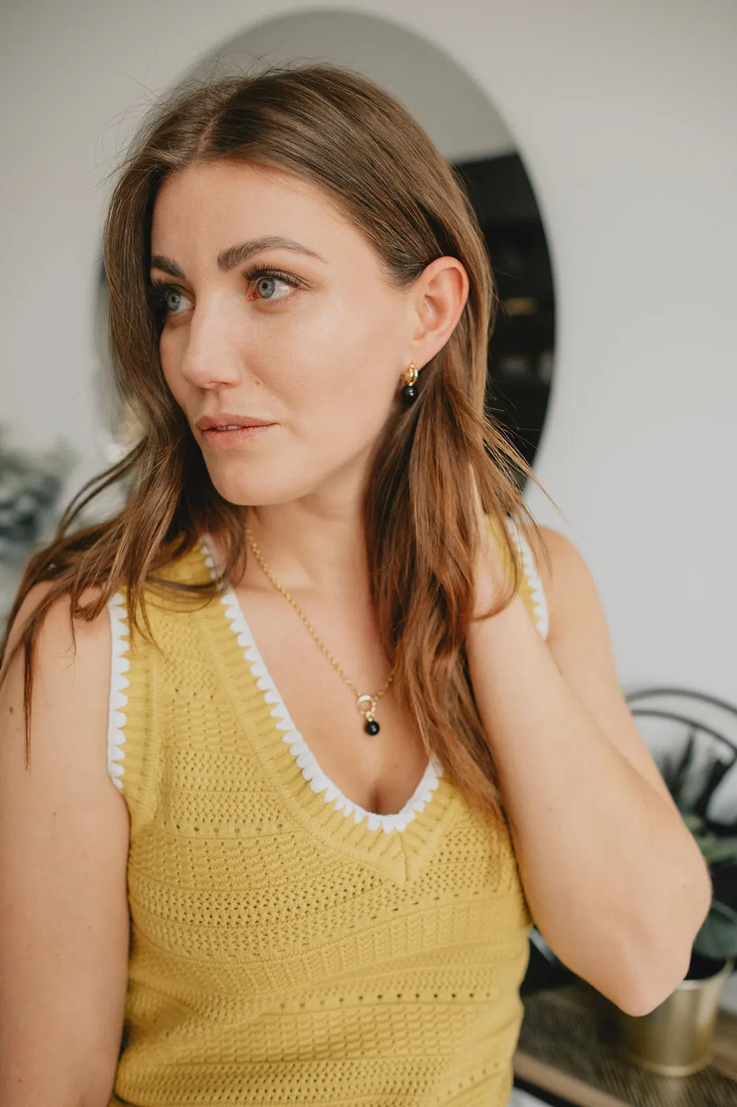 The Monroe Rolo Chain Necklace - Onyx