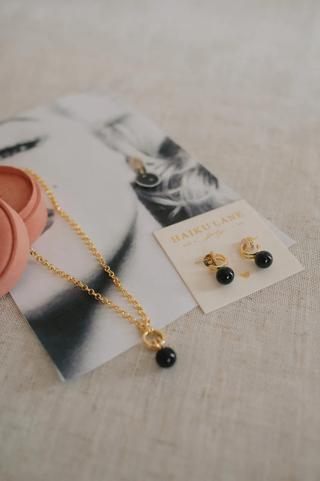 The Monroe Rolo Chain Necklace - Onyx