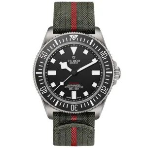 TUDOR Pelagos FXD 42mm Titanium Case, Black Dial, Fabric Bracelet (M25717N-0001)