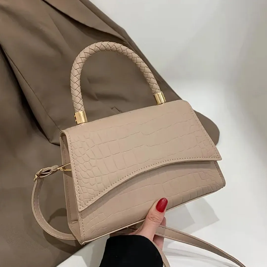 Vera | Top Handle Croc-Embossed Handbag