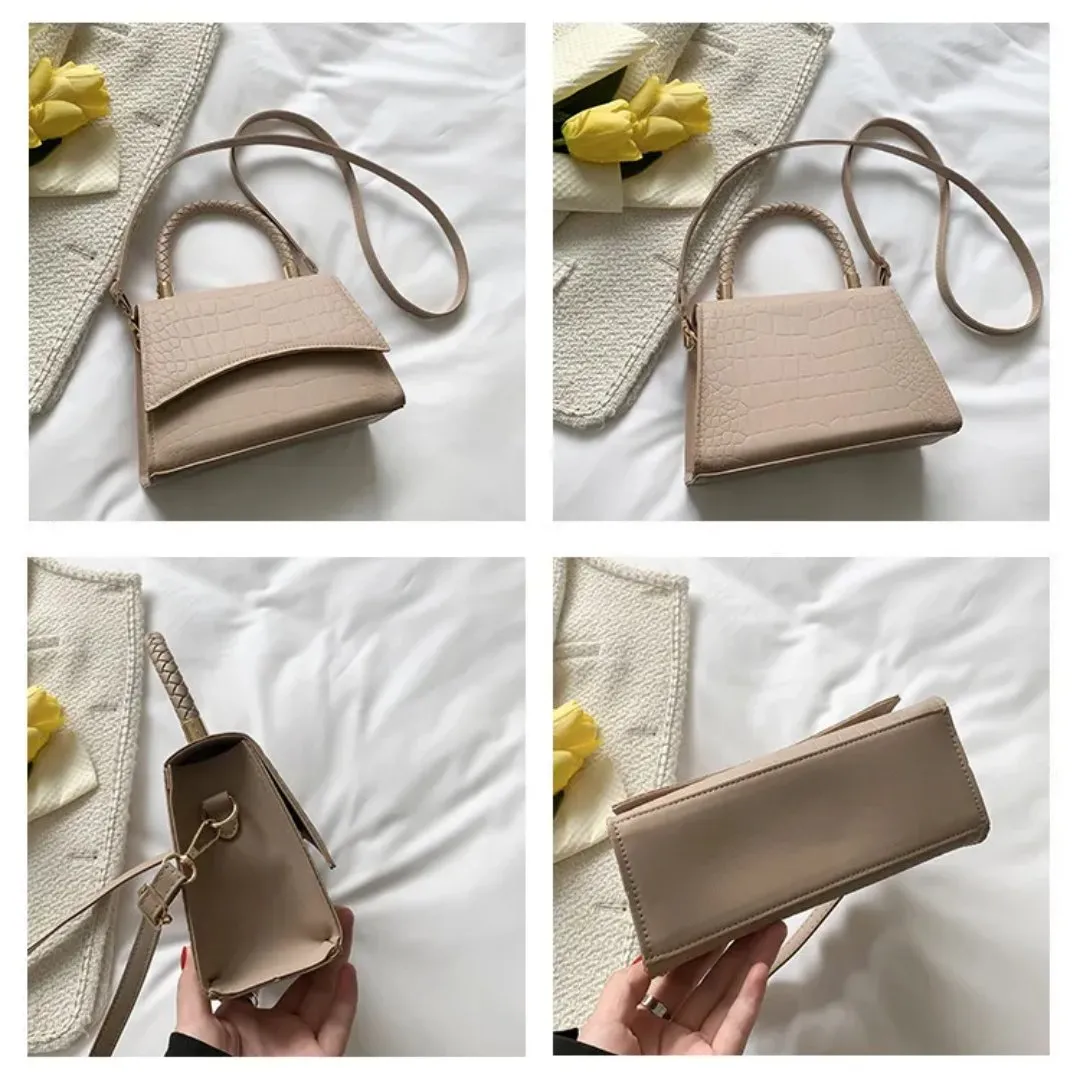 Vera | Top Handle Croc-Embossed Handbag
