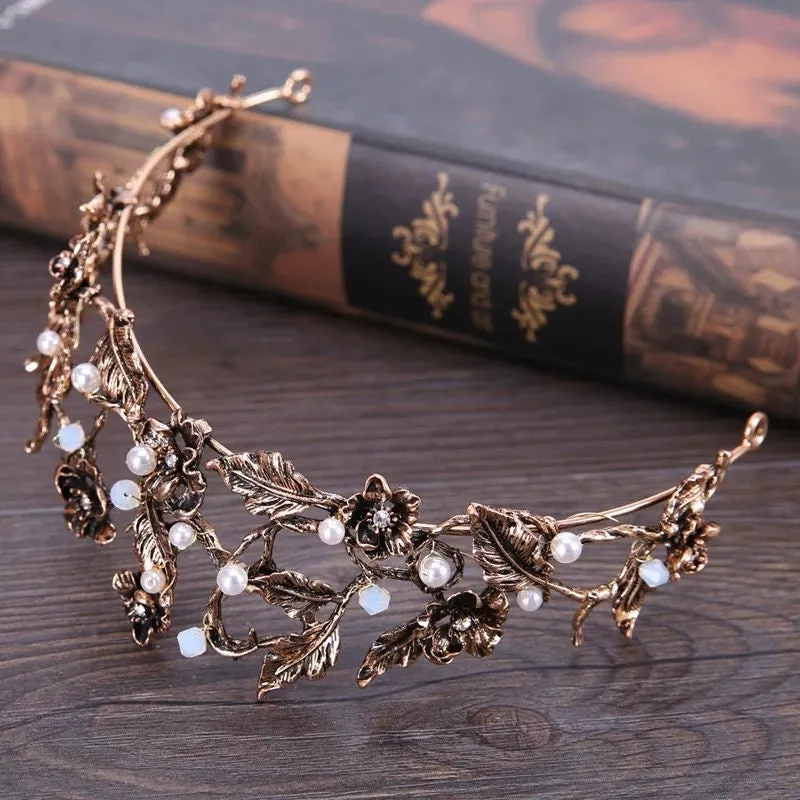 Vintage Greek God Goddess Goth Crowns and Tiaras king Queen bridal cosplay diadem