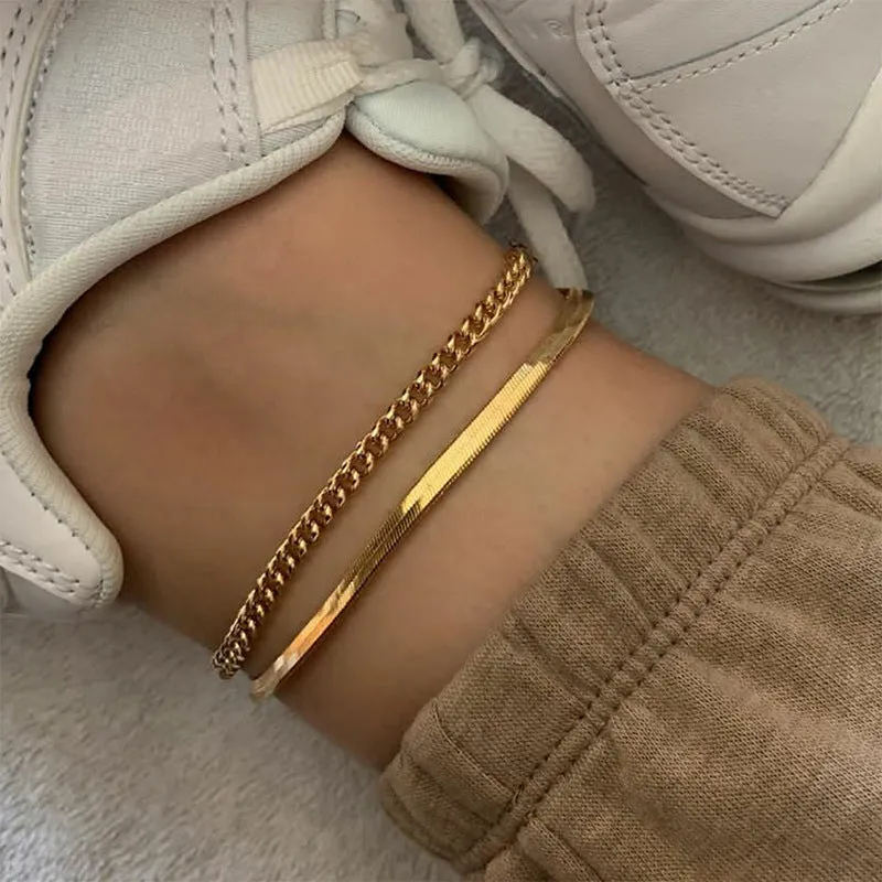 Women's Minimalist Gold-plated Anklet