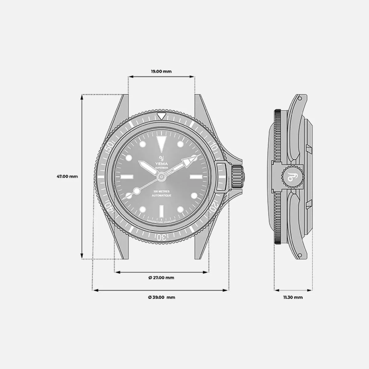 Yema Superman Gilt CMM.10 12.14.66.SN.M2